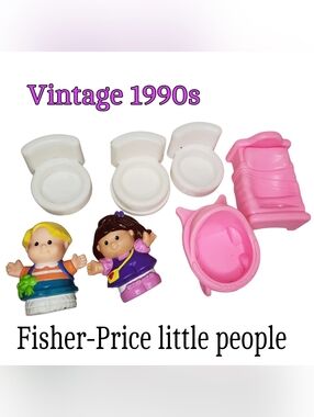 Fisher-Price Little People Pink Purple White Playset Figures